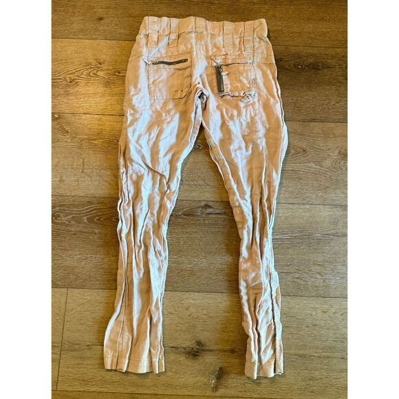 Johnny Was Unisex Brown Linen Cargo Pants Size XS x 30 - Picture 2 of 5